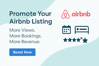 professionally promote your airbnb listing to increase bookings