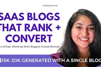 write b2b and b2c saas blogs for your website