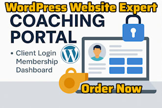 create a coaching client portal or membership website in wordpress any hosting