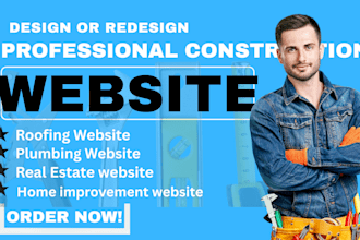 design construction website, contractor, home remodeling and wordpress website