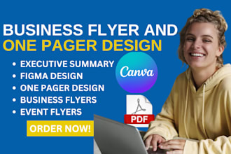 design one pager,executive summary business flyer sales report investment teaser