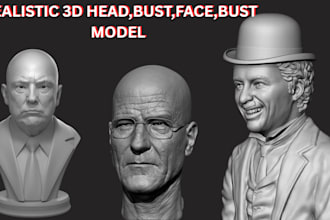 sculpt realistic 3d head,3d face model,3d bust full body model for 3d printing