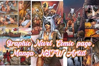 draw comic book page, graphic novel illustration, comic strip, manga, comic art