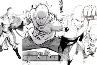draw comic manga art, comic book anime, storyboard panel