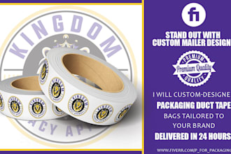 design custom packaging or duct tape for your small business