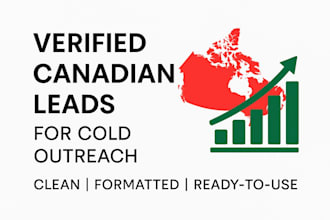 provide  verified canadian leads for cold outreach and marketing