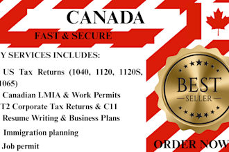do lmia , work permit in canada, resume, business plan, t2 tax, c11