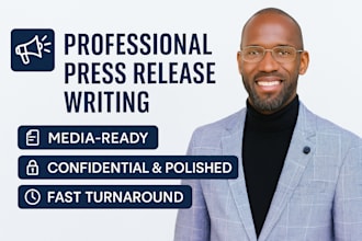 write a powerful and professional press release or media statement