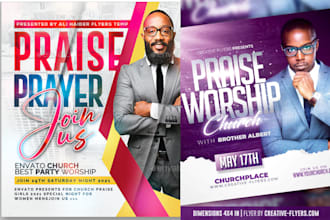 do a church flyer, revival, conference, worship, event flyer, business flyer