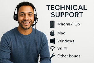 provide IT technical support for mac, windows any devices