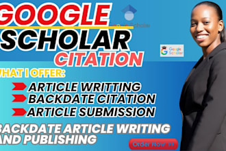 write article and backdated citation, I will increase google scholar citation
