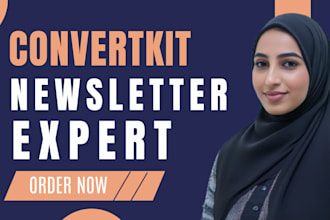 fully setup convertkit, kit automation, kit landing page, kit newletter template