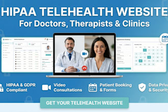 build a hipaa and gdpr compliant telehealth website