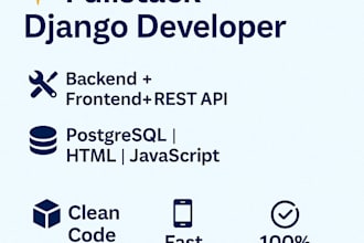 build web app using django, postgresql, HTML, CSS, js
