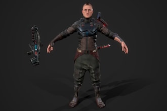 game rig 3d character, pbr texture, nsfw, mascot, ue5 rig, daz3d, iclone, cc4