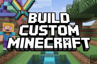 build custom minecraft builds maps skins mods animations for java and bedrock