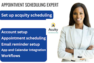 setup and design custom acuity scheduling