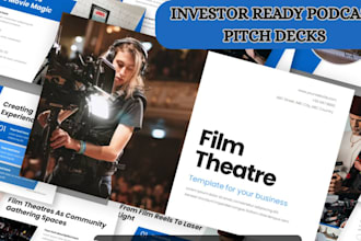 podcast pitch decks investor ready movie, film pitch deck podcact pitch deck ppt