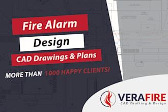 design a complete set of nfpa 72 fire alarm drawings made in USA