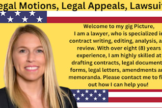 expertly draft lawsuits, complaints, legal motions, petitions and legal appeals