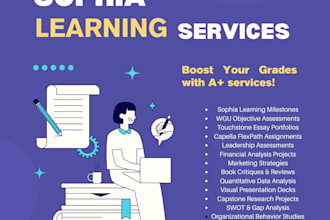 do sophia learning, assigned touchstone, capstone projects