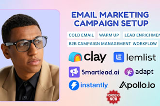 setup instantly ai cold email campaign automation workflow clay com smartlead