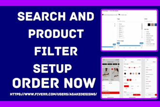 setup search product filter boost ai searchanise smart shopify store website