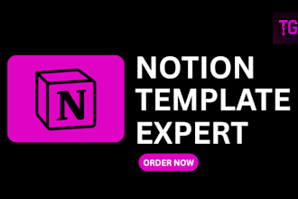 custom design notion template, workspace expert notion formula notion n8n