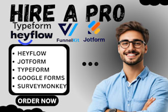 create forms and survey using heyflow jotform typeform funnelkit for funnels