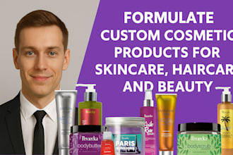 formulate custom cosmetic products for skincare, haircare, and beauty