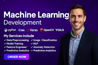 build machine learning models for image classification, nlp and forecasting