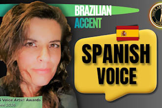 perform the best spanish voiceover with a brazilian accent