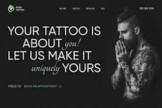 build squarespace tattoo artist portfolio website tattoo studio website