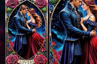 draw love relationship spritual oracle tarot cards with anime