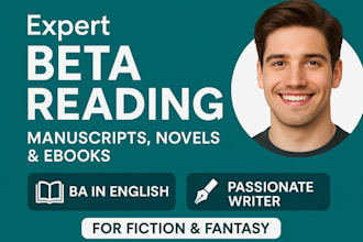 alpha or beta read and chapter critique your manuscripts and writing