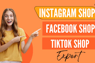 setup facebook shop, instagram shop and connect to your shopify store