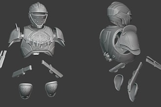 sculpt 3d cosplay prop 3d cosplay armor 3d weapons 3d airsoft model for 3d print