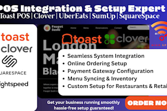 setup pos with toast pos clover pos squarespace doordash lightspeed