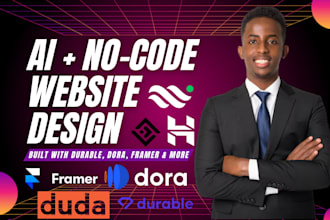 ai website design with durable dora 10web dorik framer duda webwave