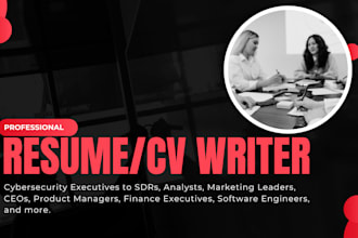 write exceptional ats resume or cv , tech, sales, cyber security professionally