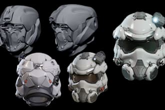 sculpt 3d cosplay helmet 3d helmet cosplay 3d mask helmet futuristic helmet