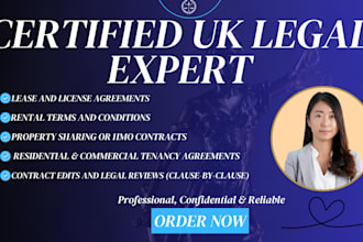 handle UK legal review, draft contracts, rentals, tenancy or property agreements