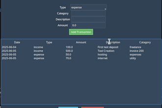 create a custom python checkbook and expense tracking tool