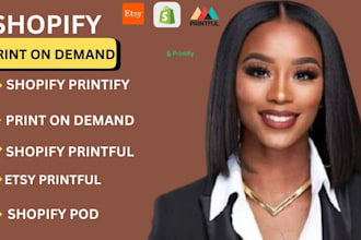 setup etsy shopify print on demand store with printify printful