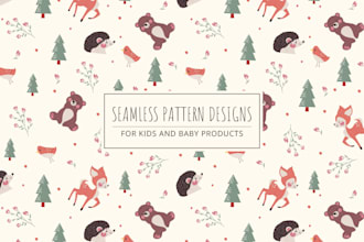 design seamless patterns for kids and baby products