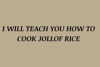 teach you how to cook jollof rice