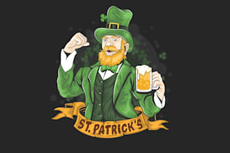 create awesome and gorgeous leprechaun logo design