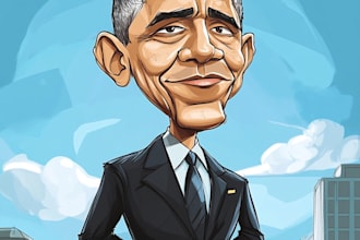 create political cartoon character sketch or line art