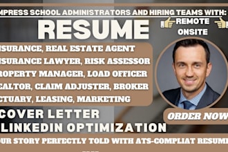 write real estate resume, property manager, leasing, claim adjuster, agent cv
