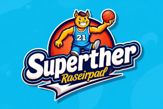 make an amazing basketball mascot logo for you  in 12 hours